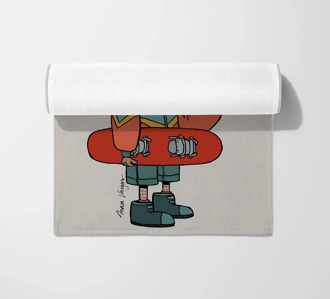 Huemul con un compagno e uno snowboard telo mare da bonglantrungmuoi