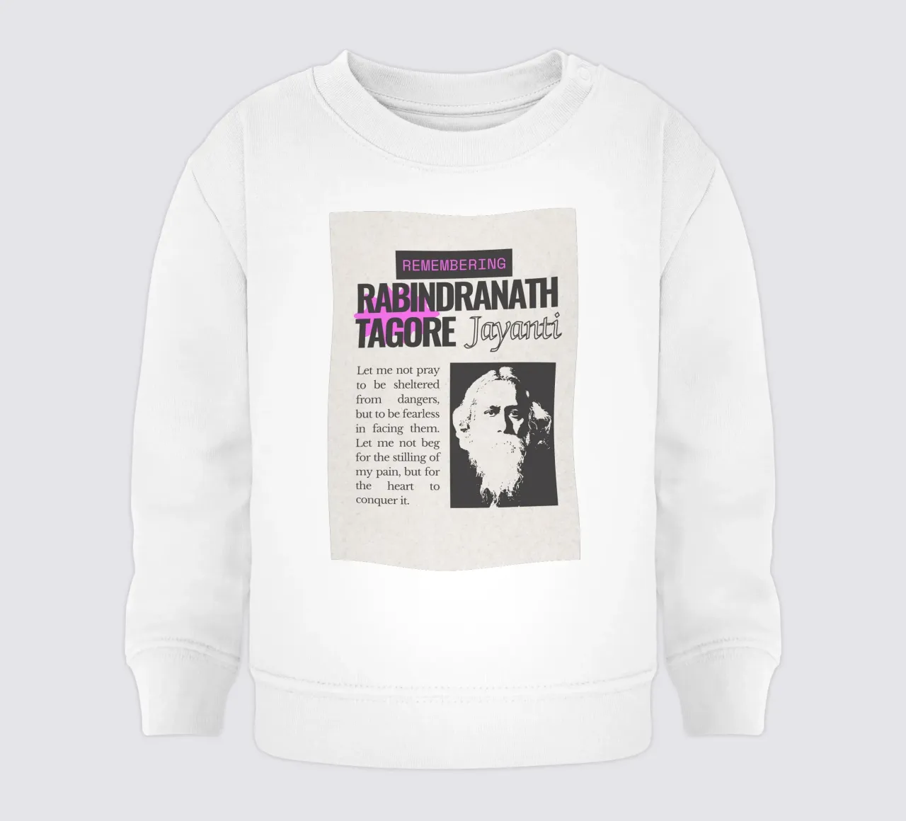 Rabindranath Tagore felpa neonato da mazzihanq