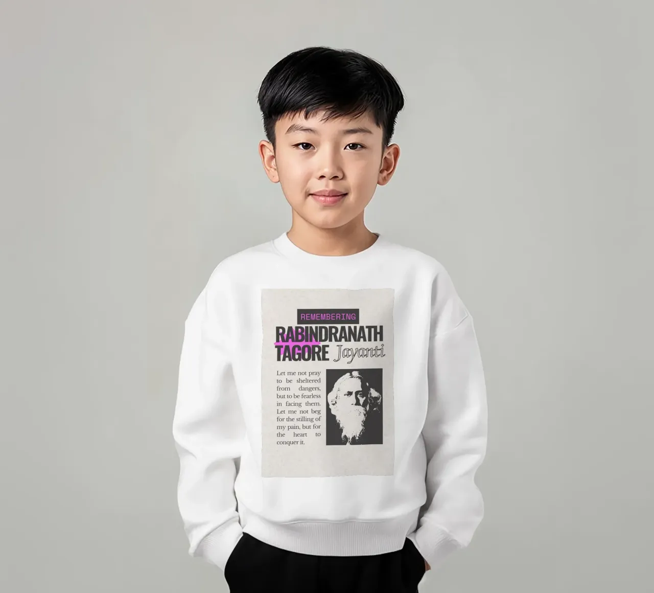 Rabindranath Tagore felpa bambino da mazzihanq