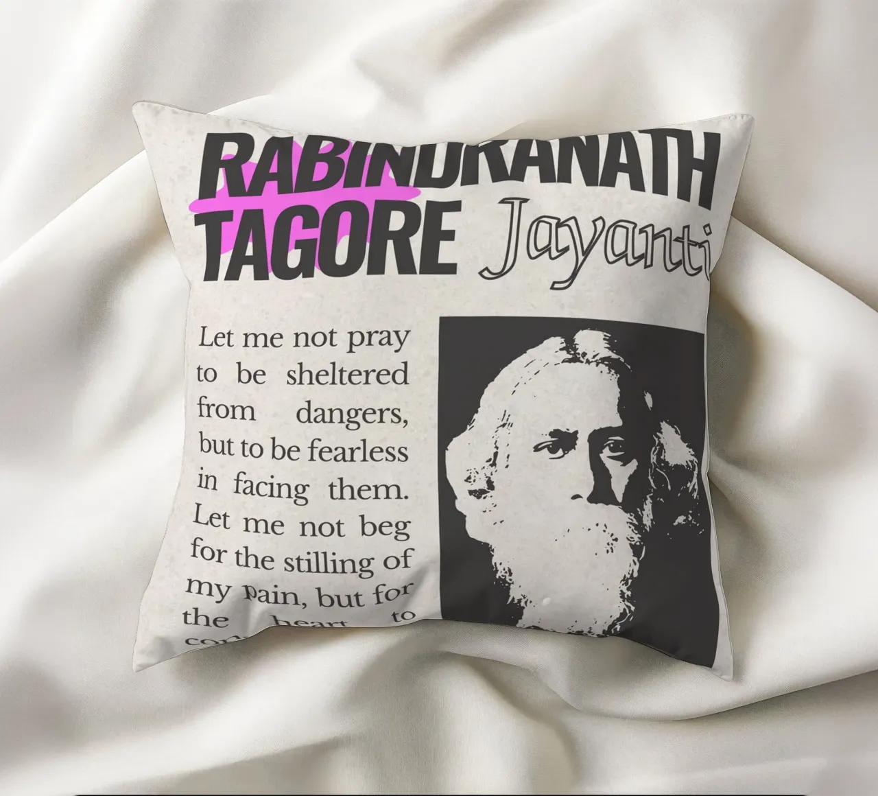 Rabindranath Tagore cuscino da mazzihanq