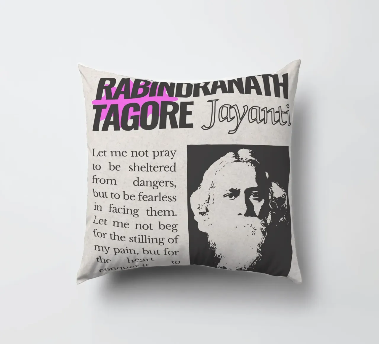 Rabindranath Tagore cuscino da mazzihanq