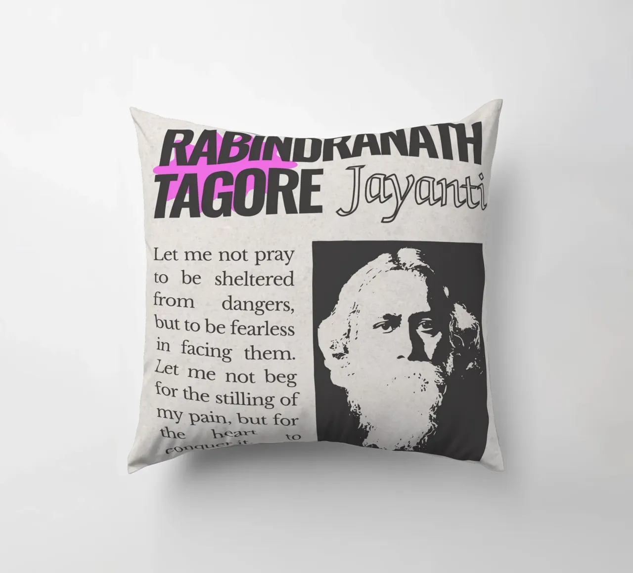 Rabindranath Tagore cuscino da mazzihanq