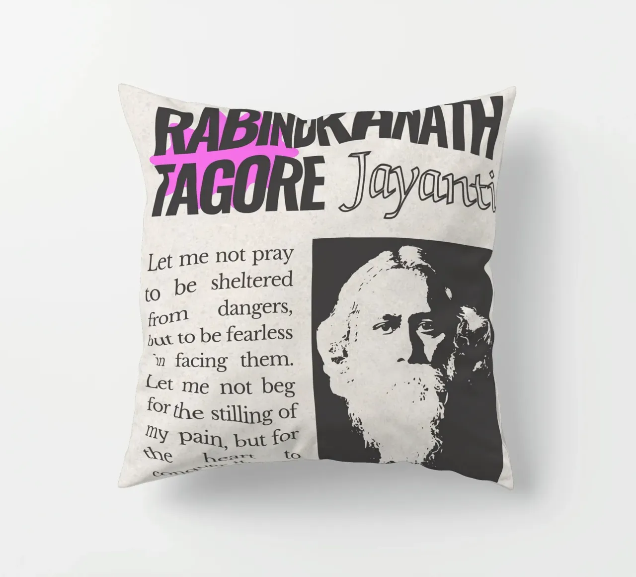 Rabindranath Tagore cuscino da mazzihanq