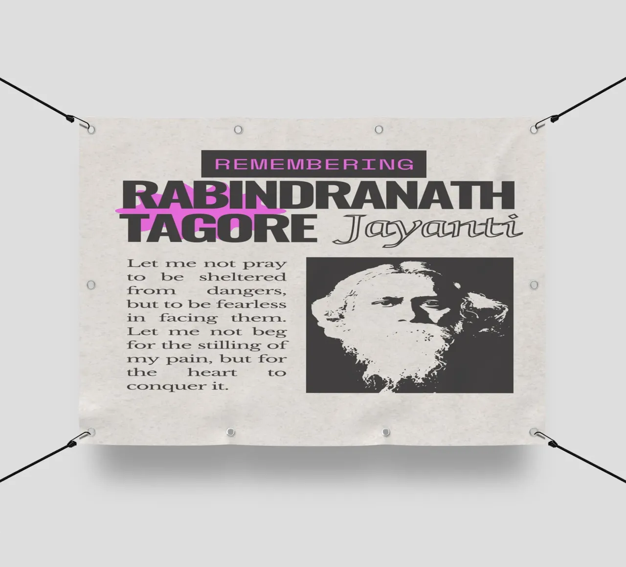 Rabindranath Tagore telo in pvc da mazzihanq
