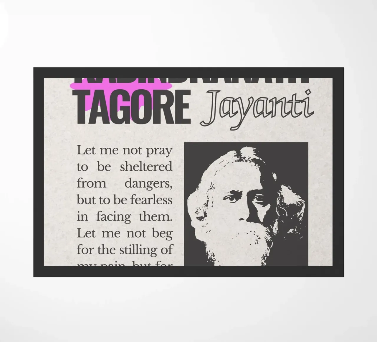 Rabindranath Tagore zerbino da mazzihanq