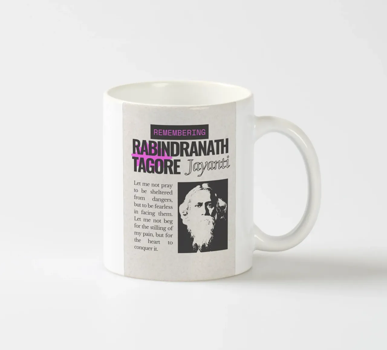 Rabindranath Tagore tazza in ceramica da mazzihanq
