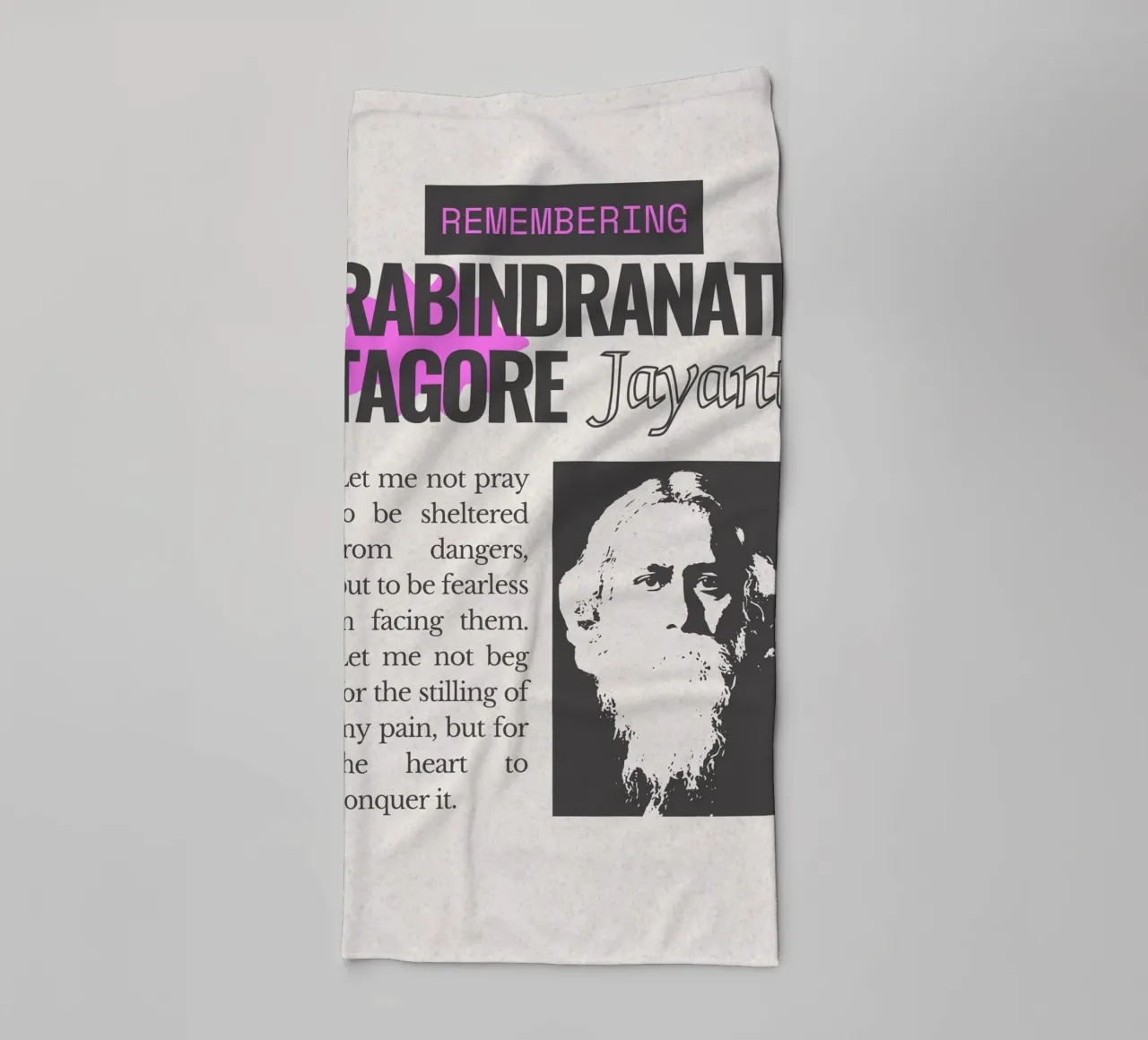 Rabindranath Tagore asciugamano da bagno da mazzihanq