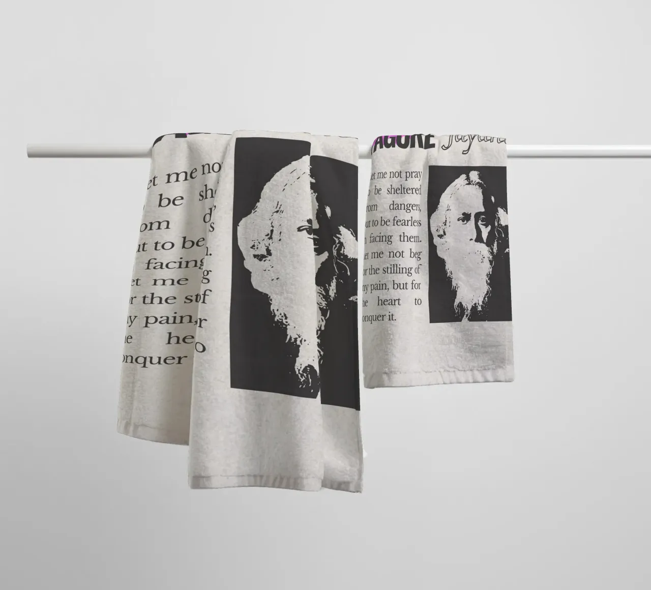 Rabindranath Tagore asciugamano da bagno da mazzihanq