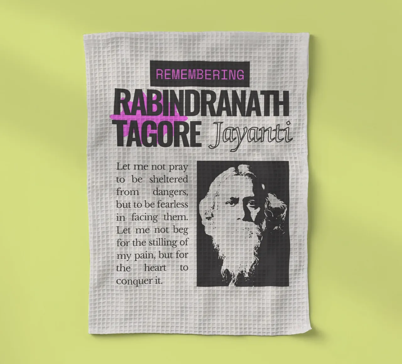 Rabindranath Tagore canovaccio da cucina da mazzihanq