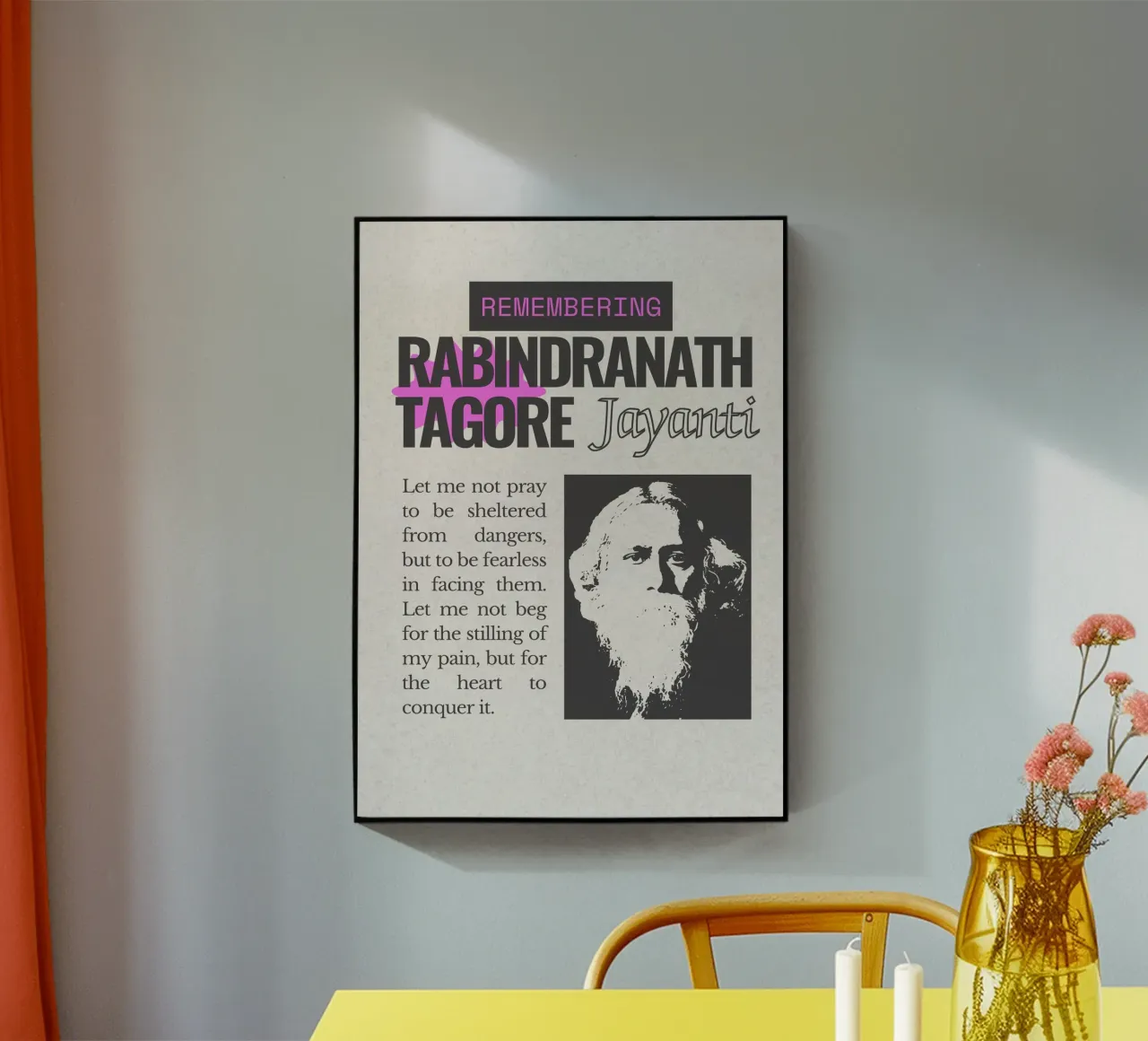 Rabindranath Tagore plexiglass da mazzihanq