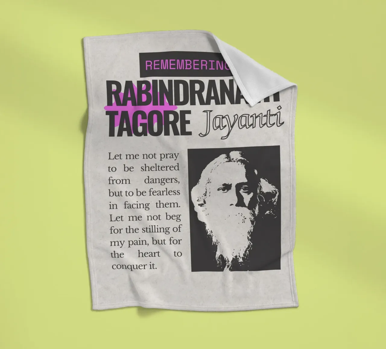 Rabindranath Tagore coperta in pile da mazzihanq