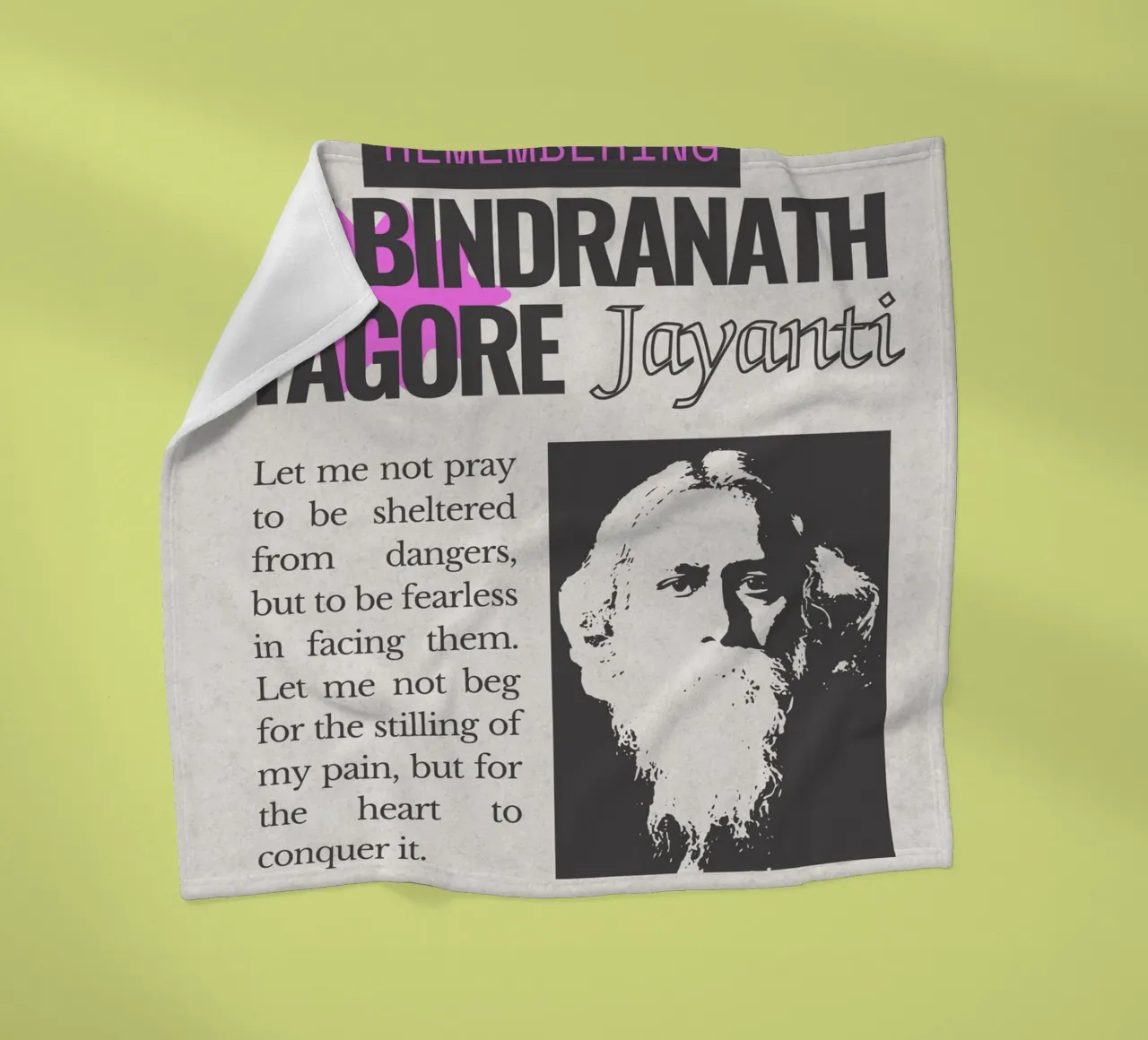 Rabindranath Tagore coperta in pile da mazzihanq