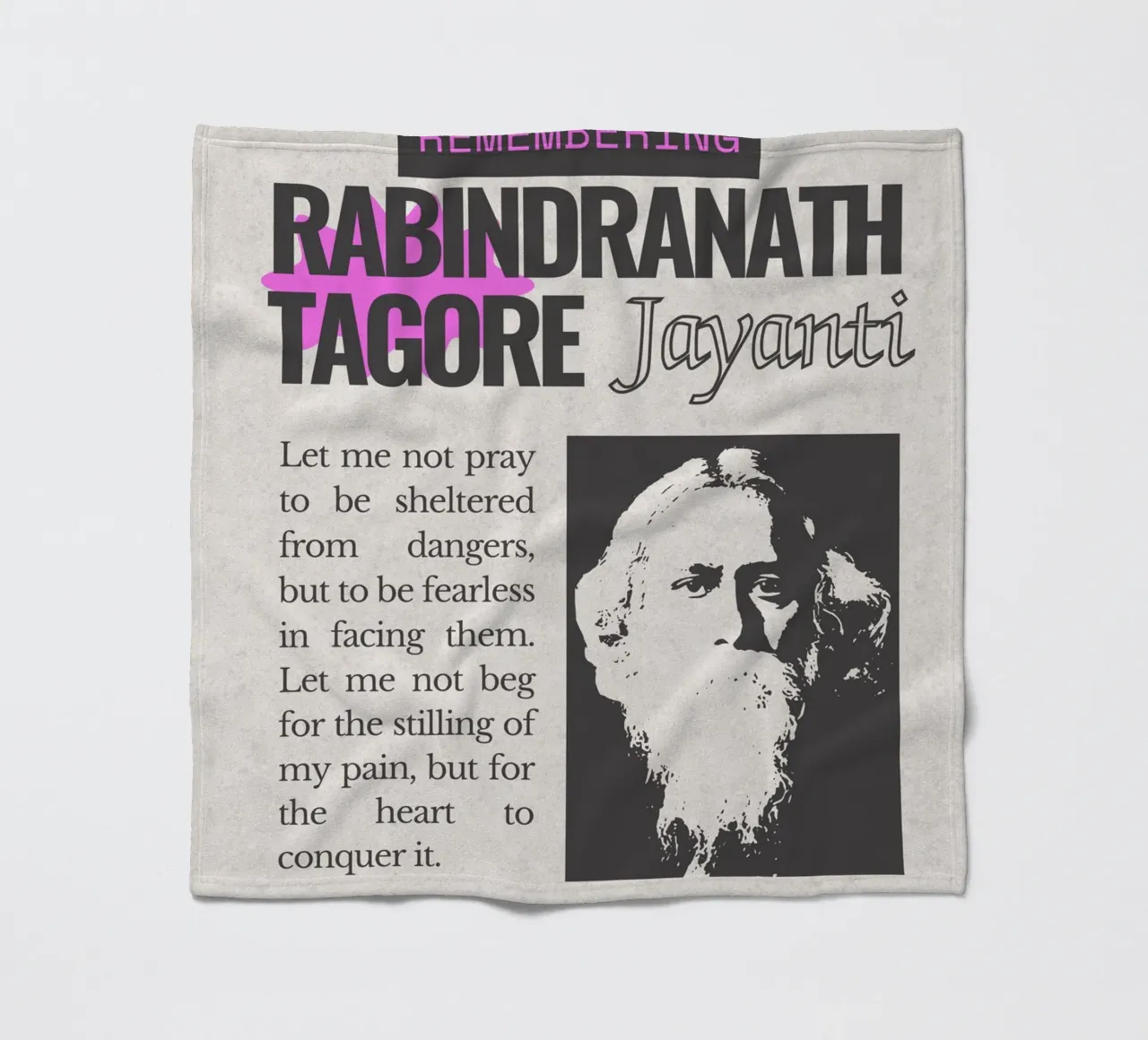 Rabindranath Tagore coperta in pile da mazzihanq