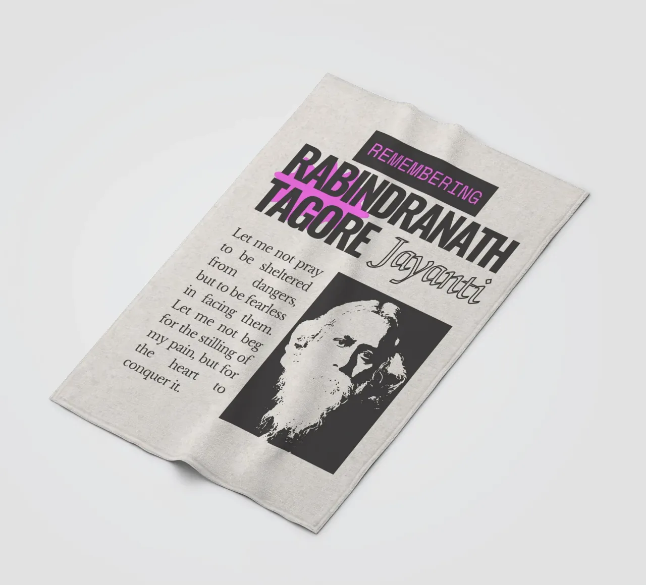 Rabindranath Tagore coperta in pile da mazzihanq