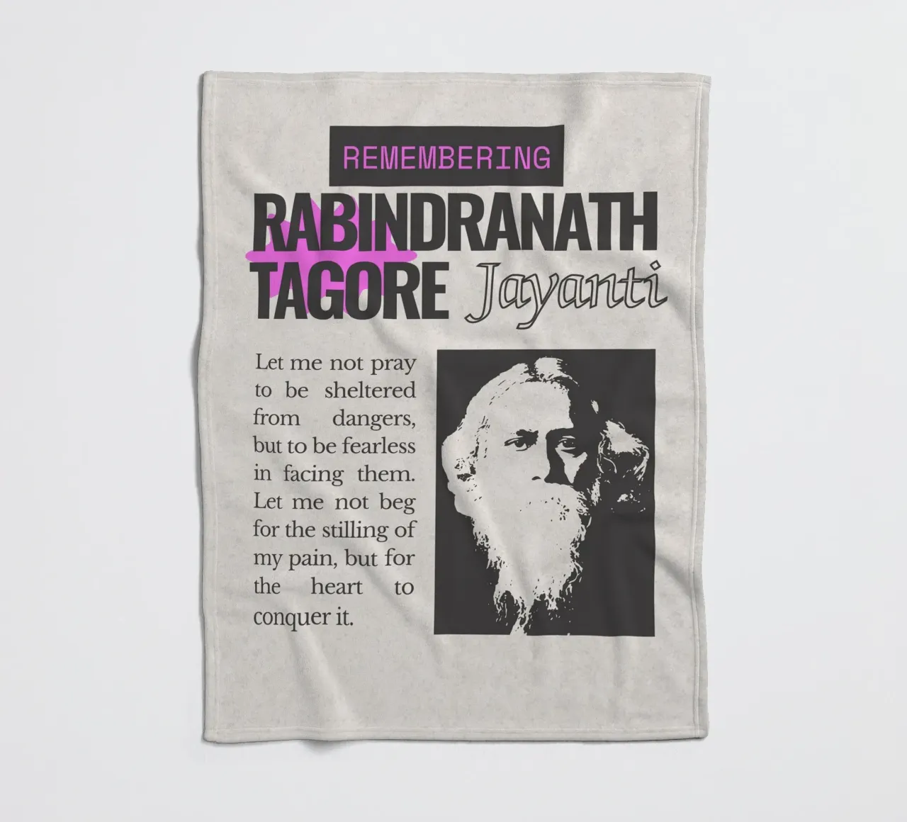 Rabindranath Tagore coperta in pile da mazzihanq