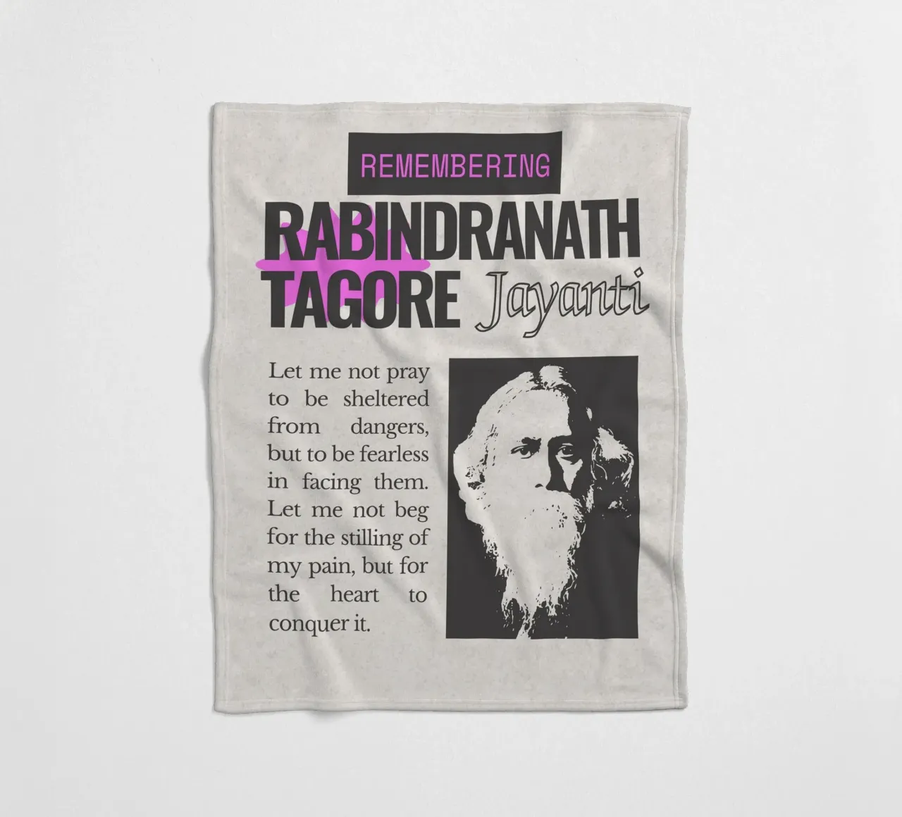 Rabindranath Tagore coperta in pile da mazzihanq