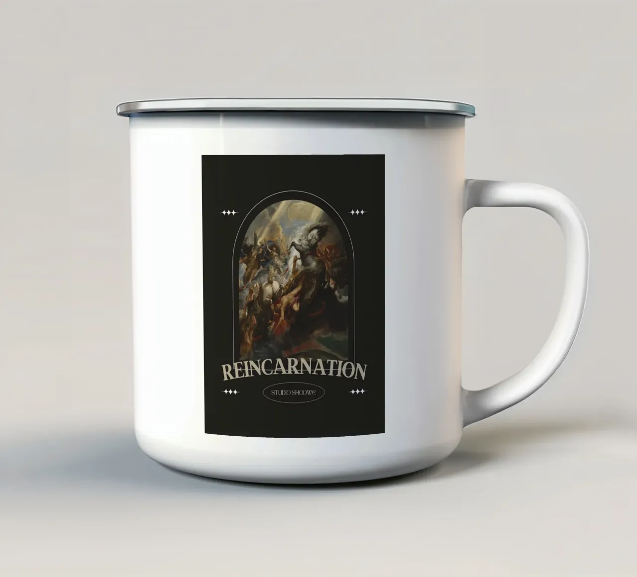 reincarnazione tazza in smalto da mazzihanq