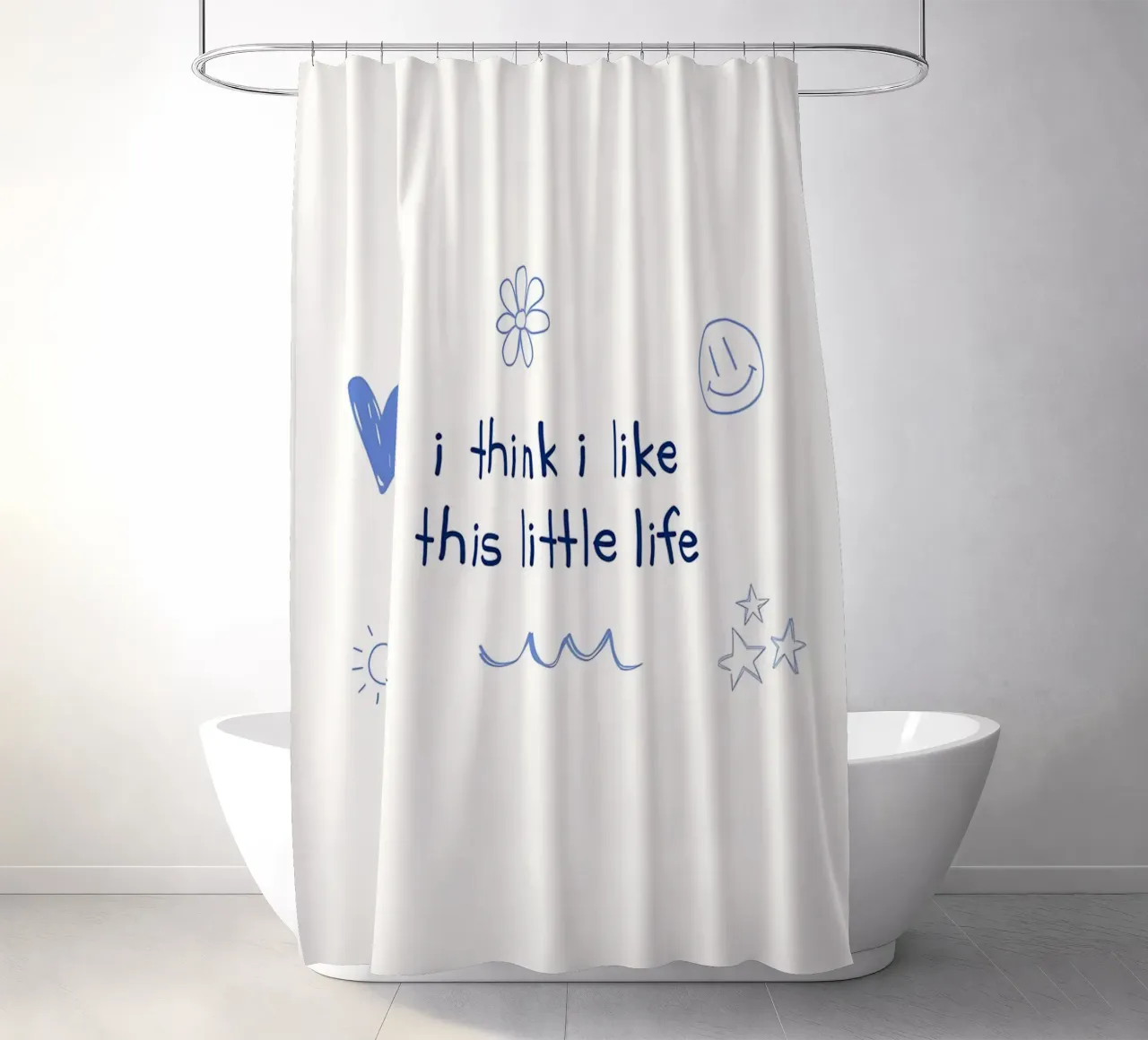 Credo che questa piccola vita mi piaccia tenda da doccia da bonglantrungmuoi