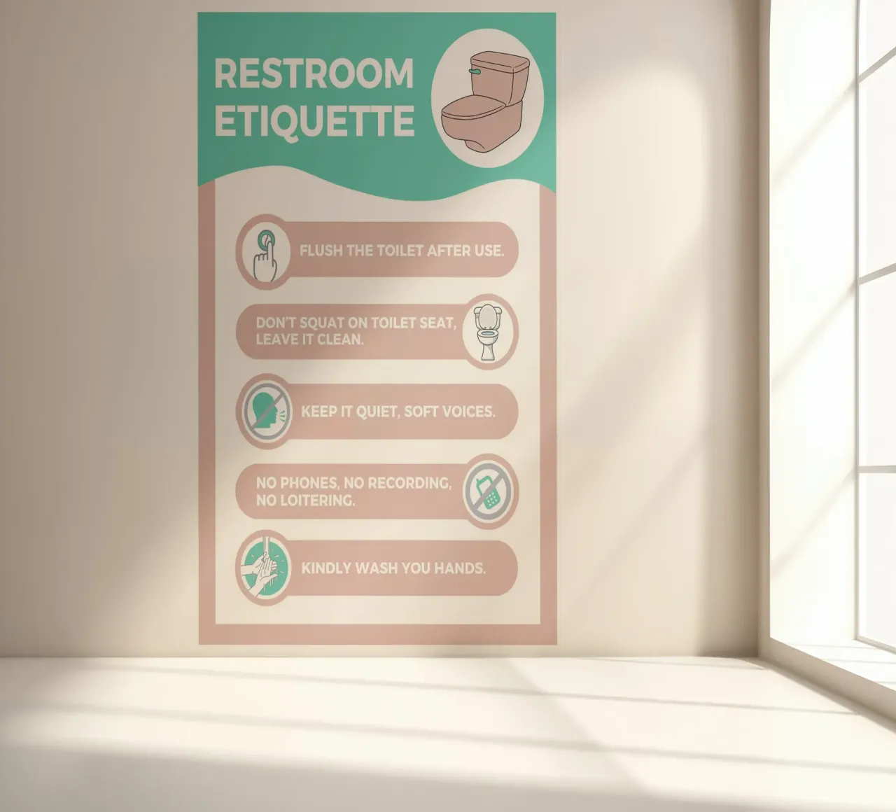 restroom etiquette photo wallpaper by mazzihanq