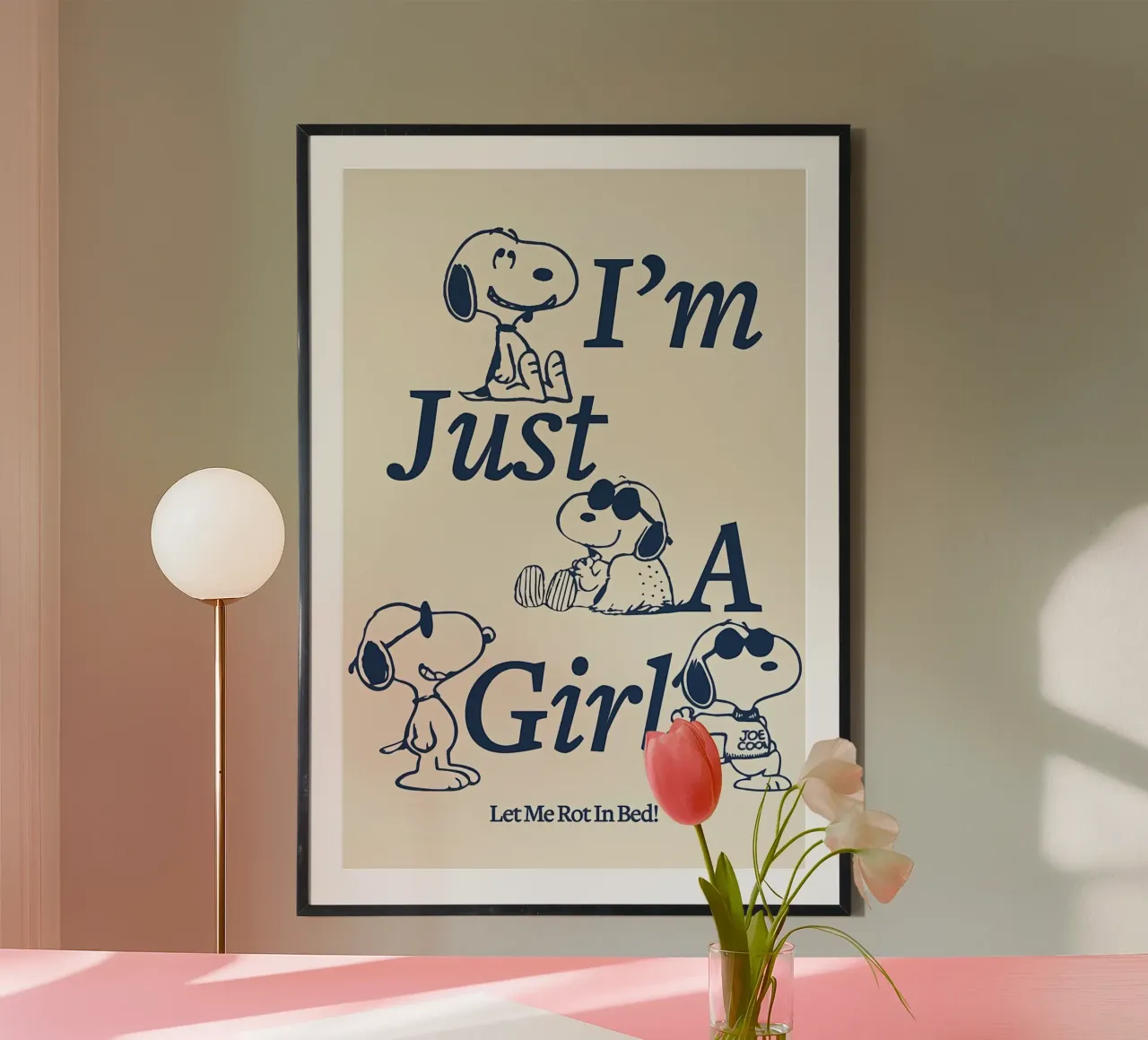 Sono solo una ragazza poster con telaio in plastica da bonglantrungmuoi