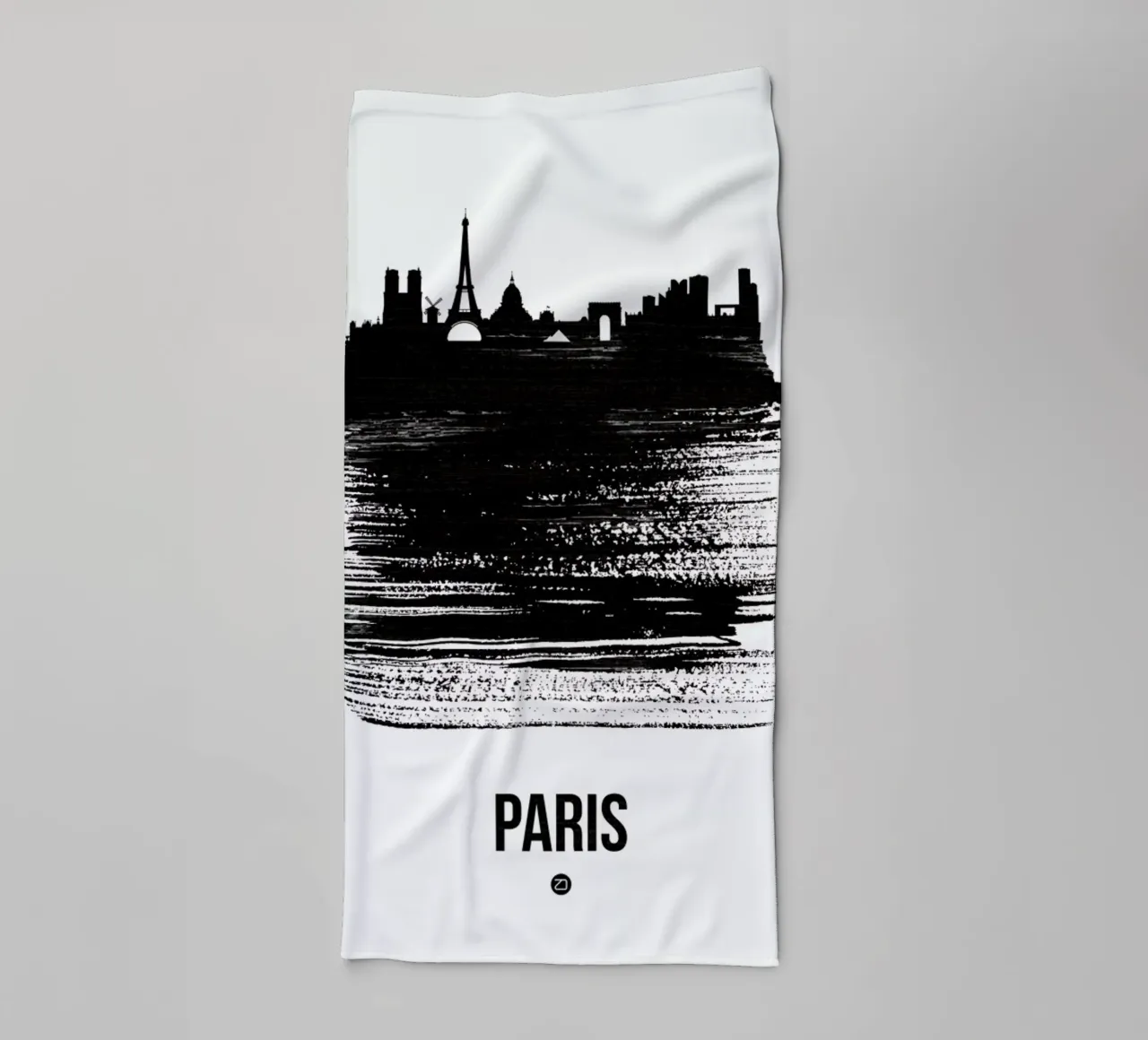 Paris Skyline Brush Stroke asciugamano da bagno da Naxart