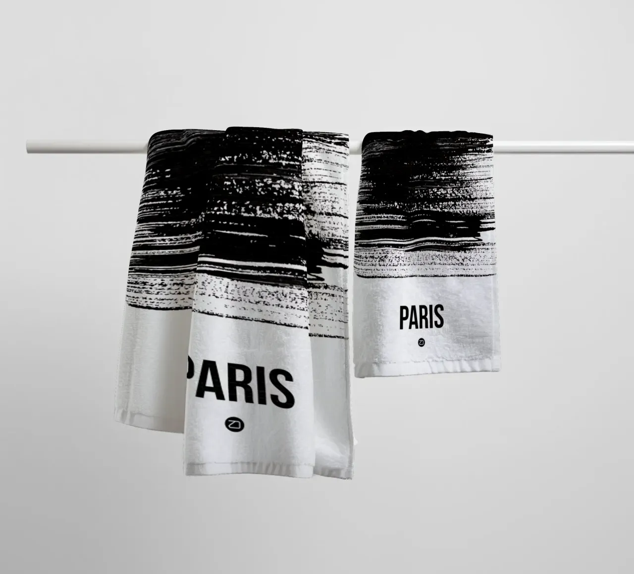 Paris Skyline Brush Stroke asciugamano da bagno da Naxart