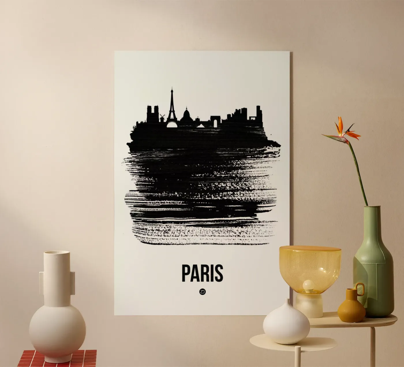 Paris Skyline Brush Stroke plexiglass da Naxart