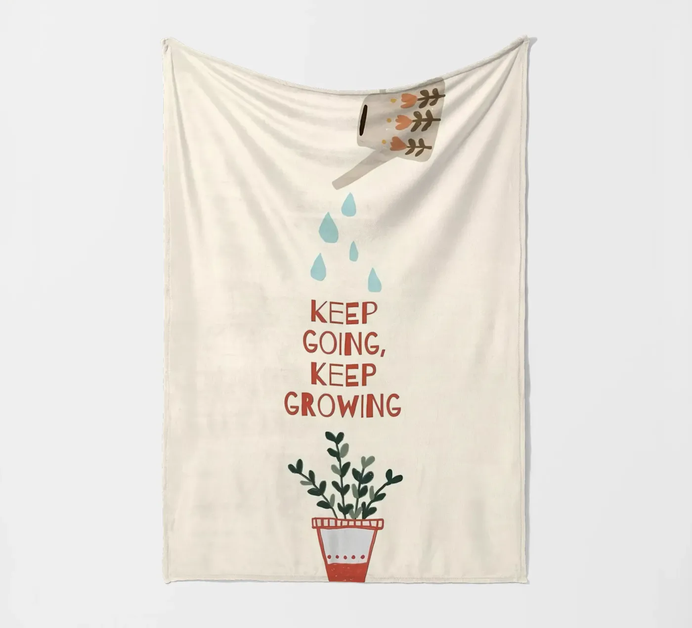 keep going keep growing fleece blanket by bonglantrungmuoi