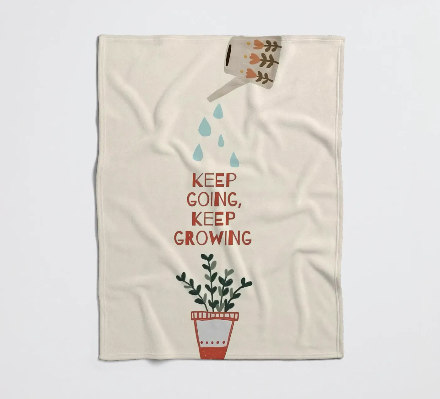 keep going keep growing fleece blanket by bonglantrungmuoi