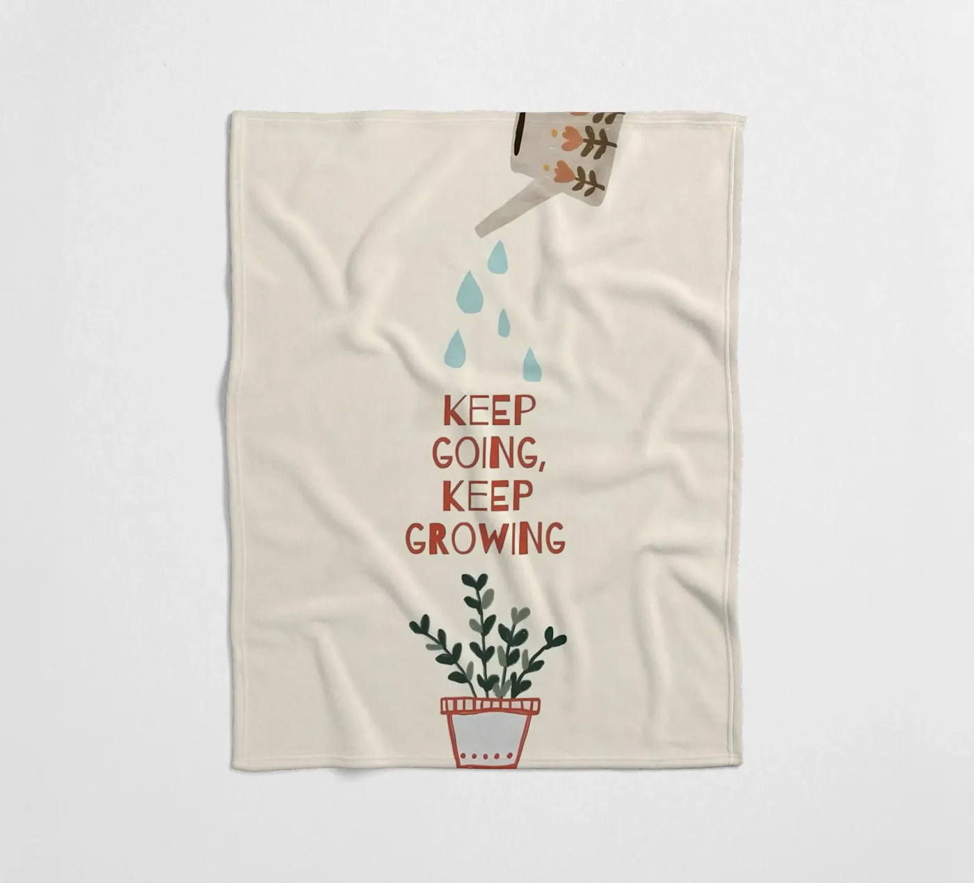 keep going keep growing fleece blanket by bonglantrungmuoi
