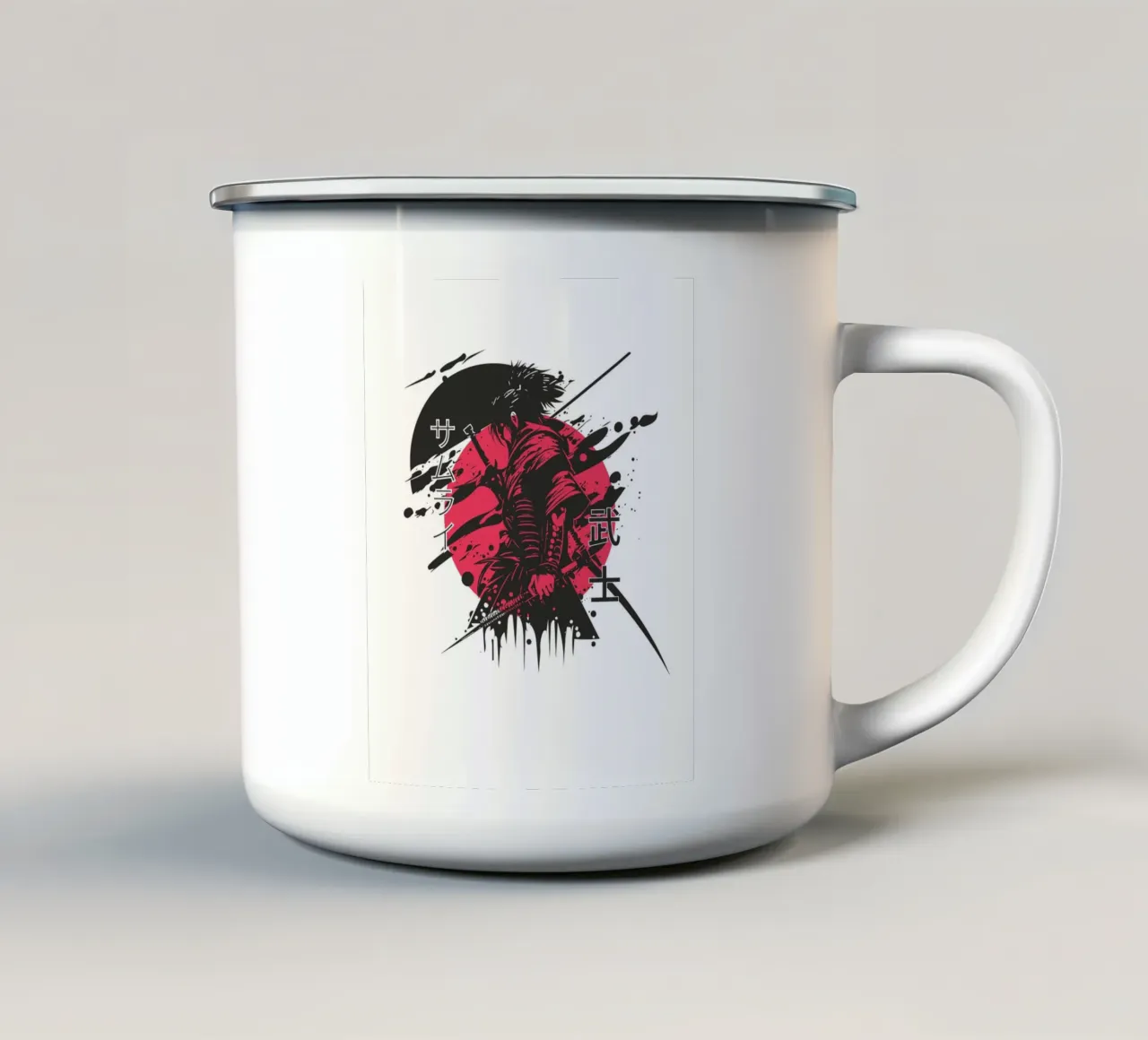 samurai tazza in smalto da mazzihanq