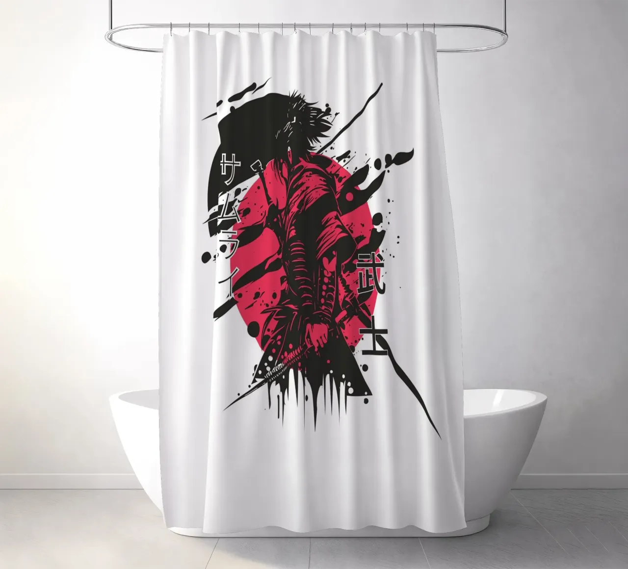 samurai shower curtain by mazzihanq