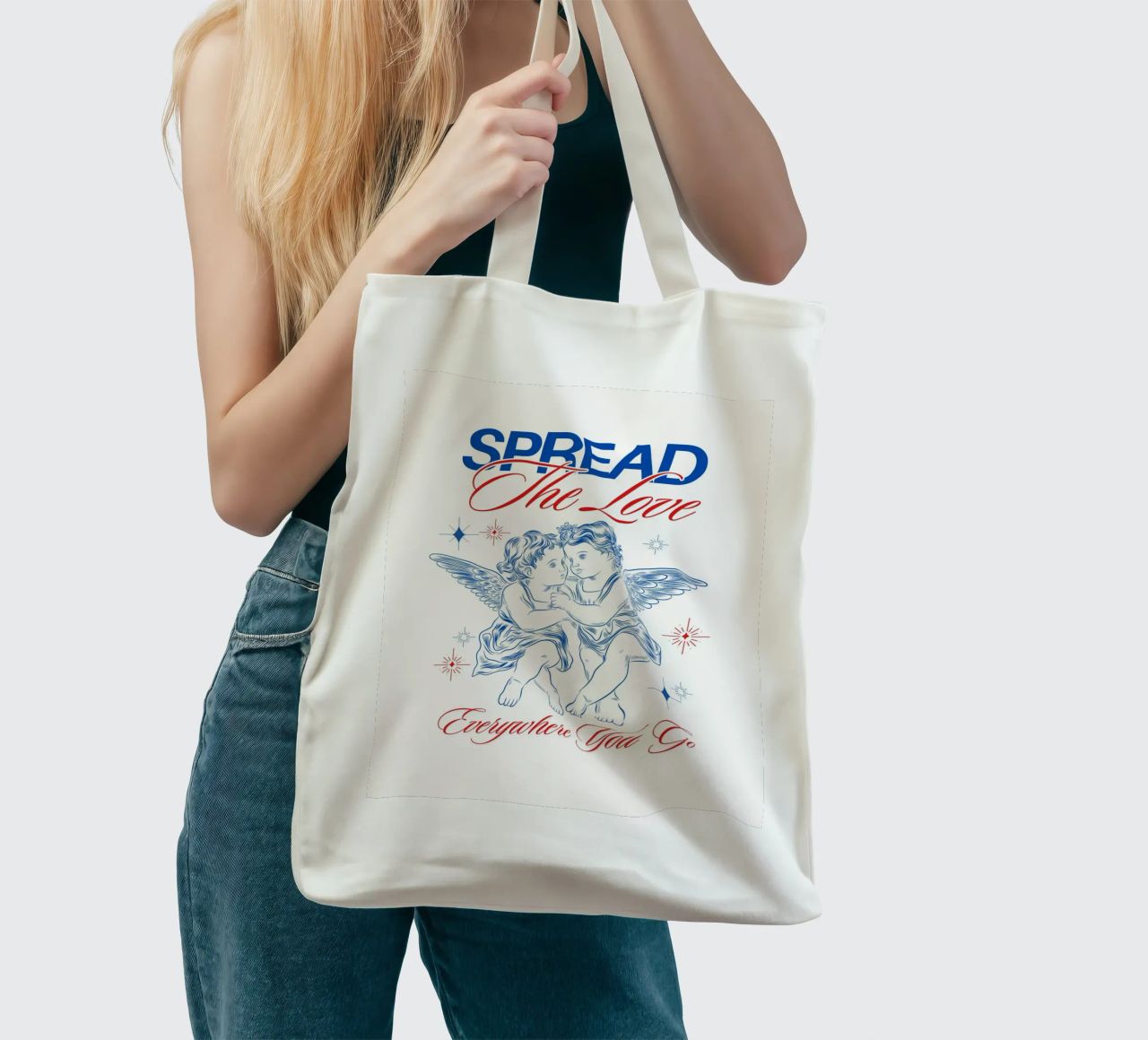 diffondere l'amore borsa in juta da mazzihanq