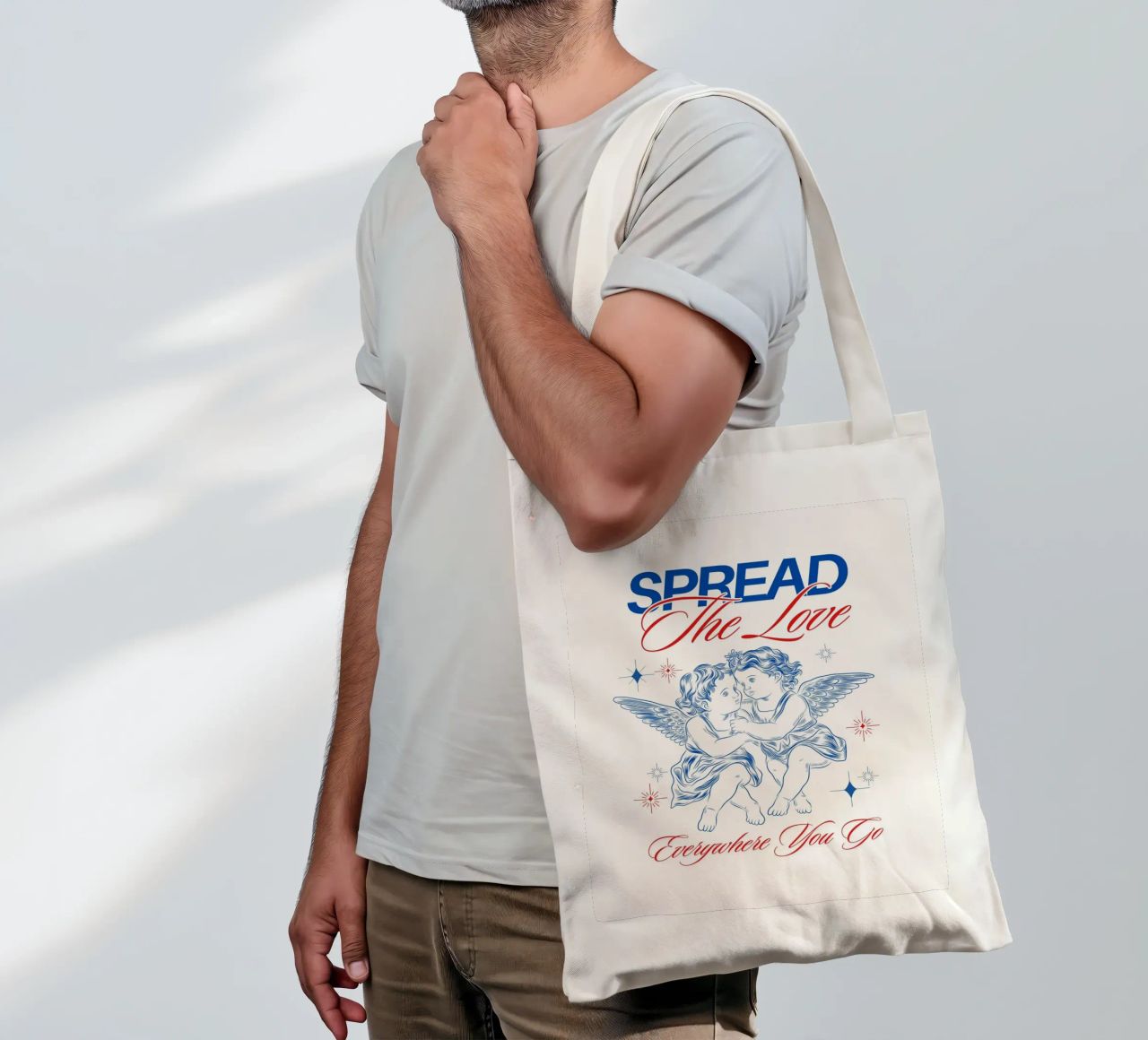 diffondere l'amore borsa in juta da mazzihanq