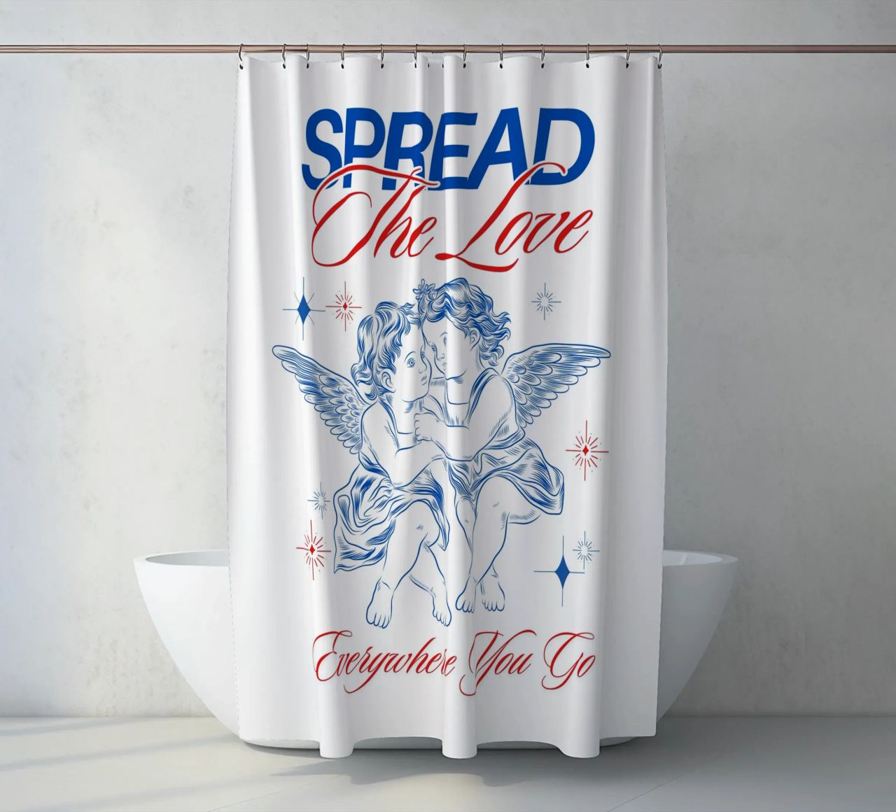 diffondere l'amore tenda da doccia da mazzihanq