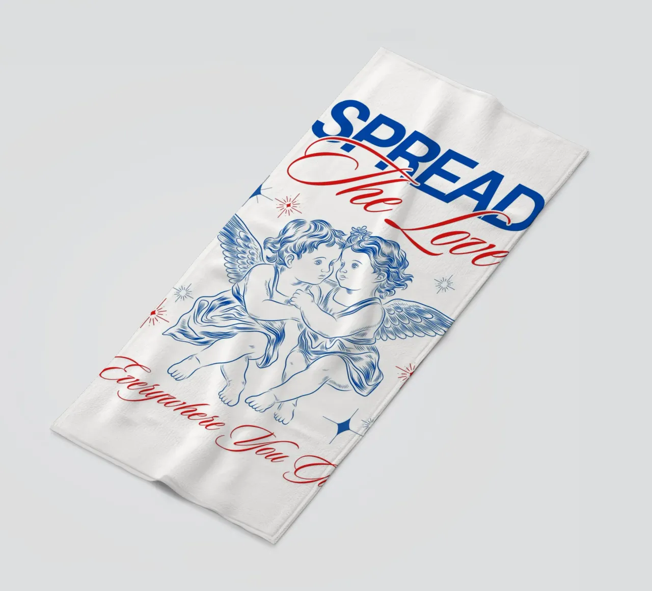 verspreid de liefde strandhanddoek van mazzihanq