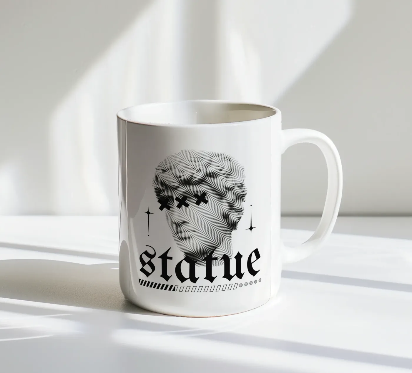 statue ceramic mug by mazzihanq