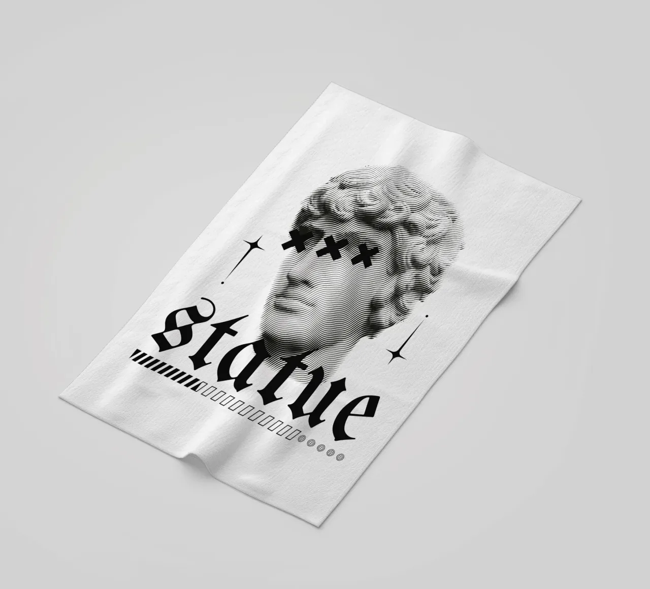 statue beach towel by mazzihanq