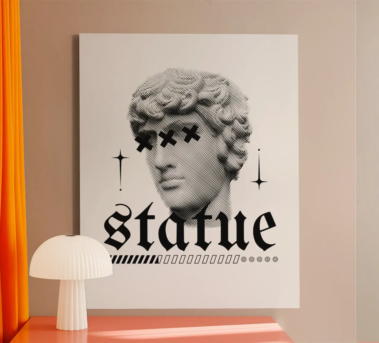 statua tela con Cornice a cassetta da mazzihanq