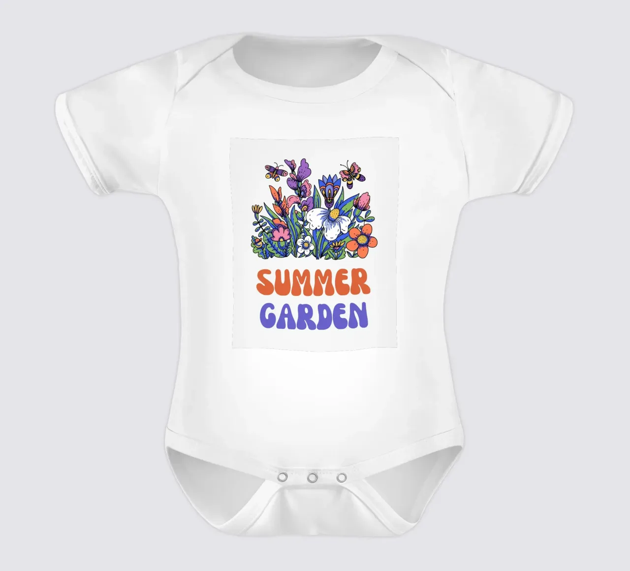 summer garden short-sleeve baby romper by mazzihanq