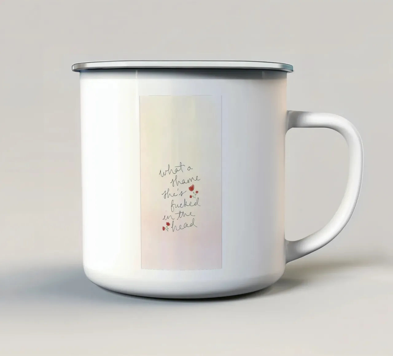 qoute tazza in smalto da bonglantrungmuoi