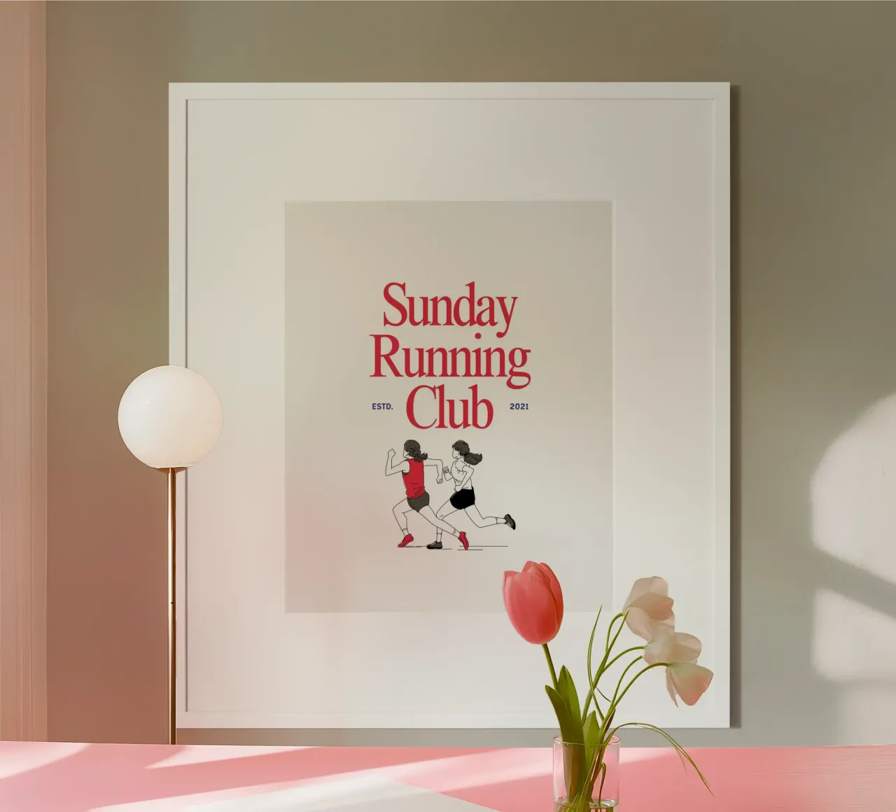 club di corsa domenicale poster con telaio in alluminio da mazzihanq