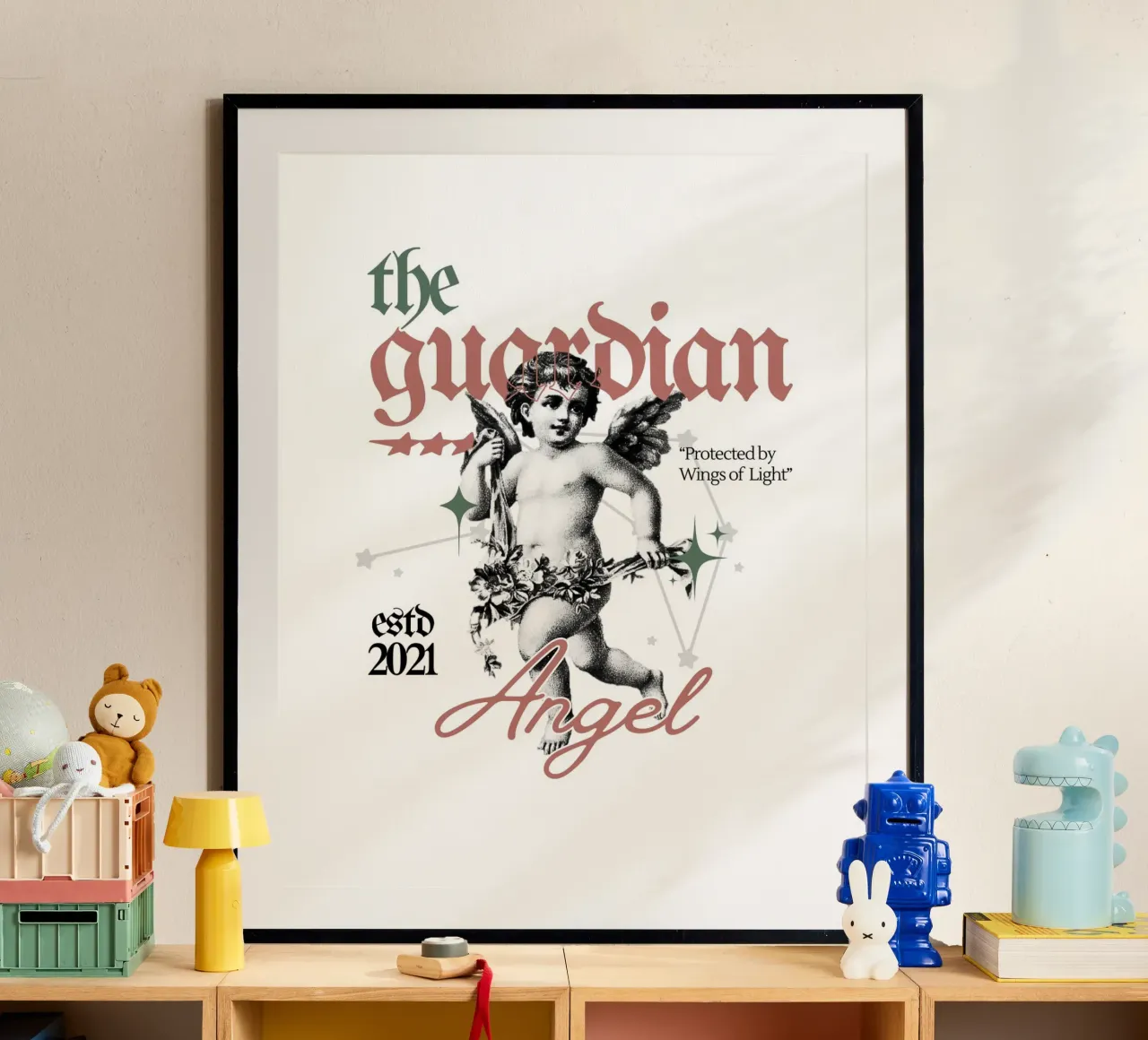 il guardiano poster con telaio in plastica da mazzihanq