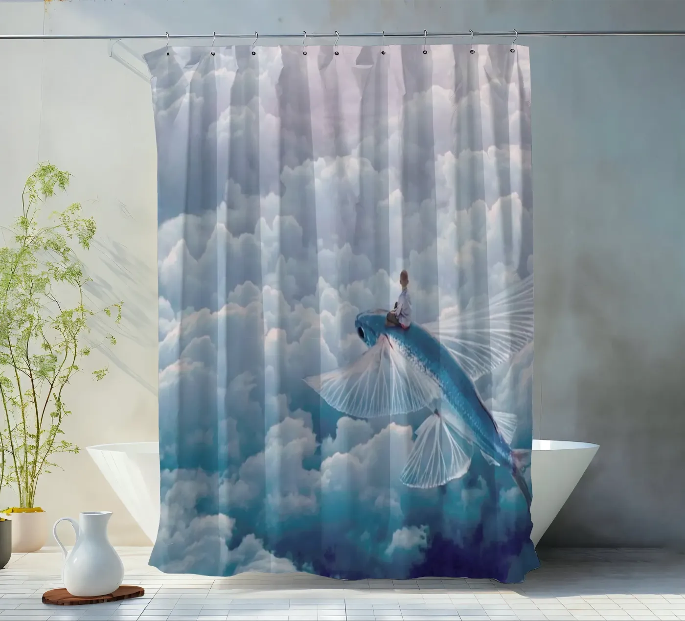 Plane douchegordijn van Eugene Soloviev