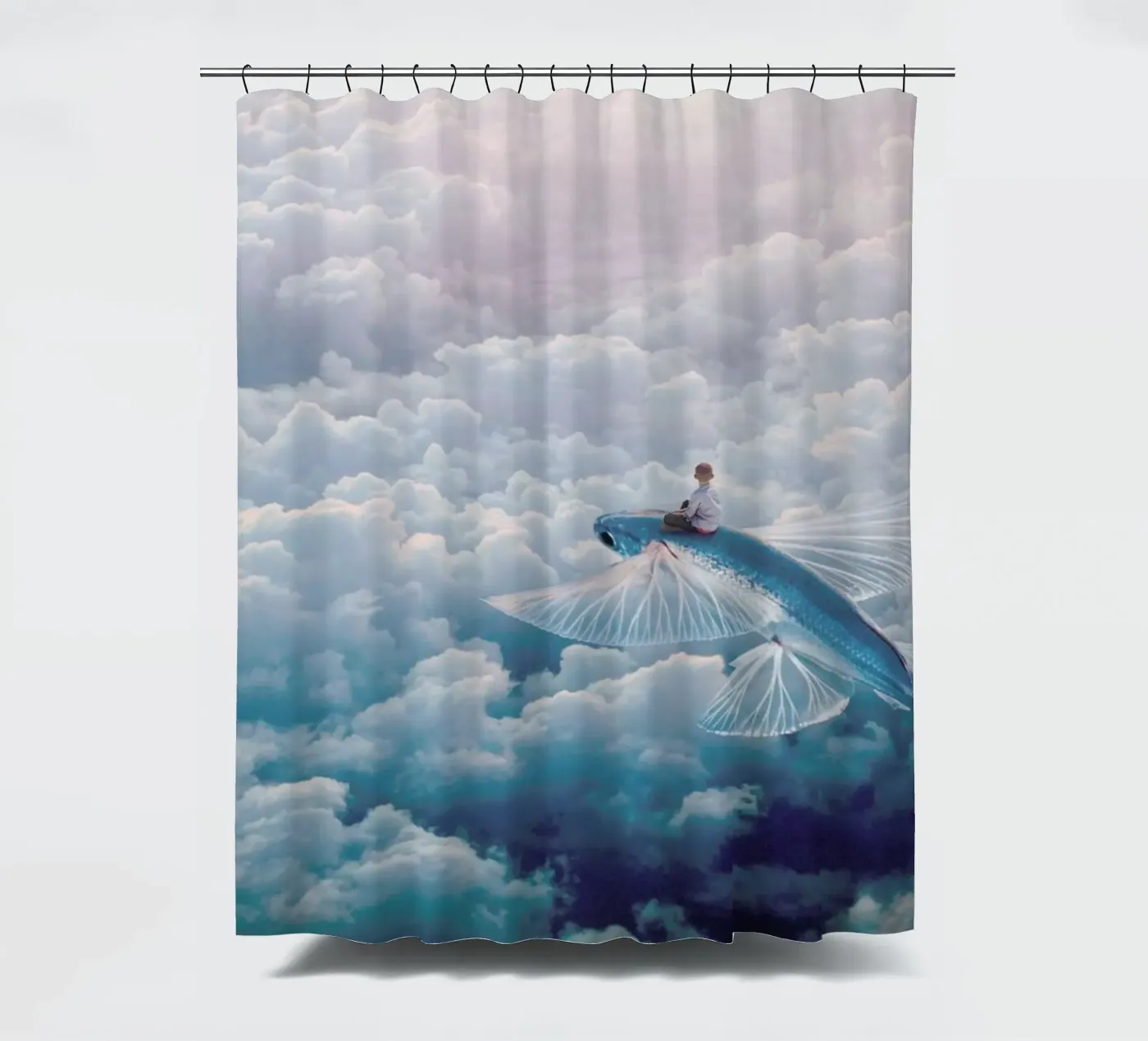 Plane douchegordijn van Eugene Soloviev