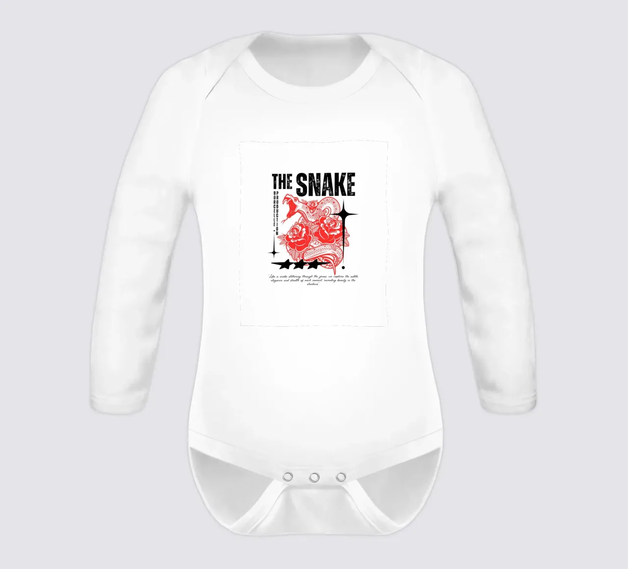 the snake long-sleeve baby romper by mazzihanq
