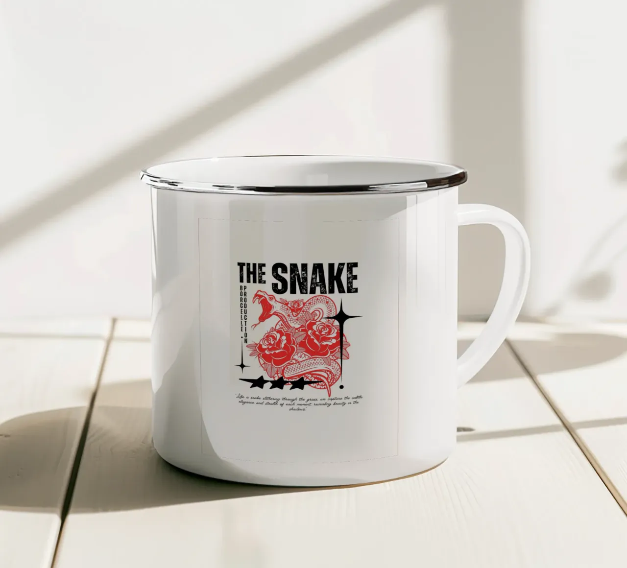 il serpente tazza in smalto da mazzihanq