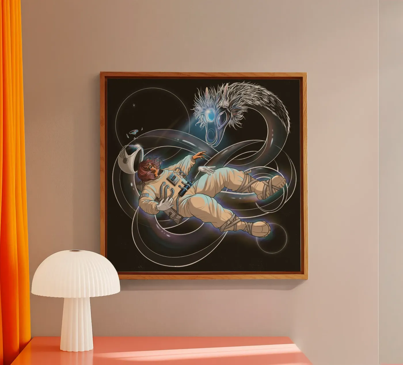 Space Dragon Acryl-Glas von Anny Addams