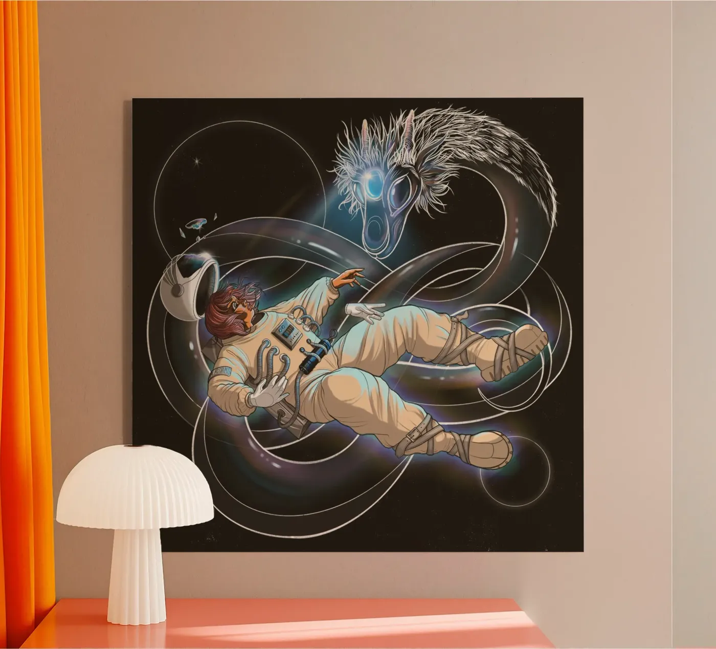 Space Dragon Acryl-Glas von Anny Addams