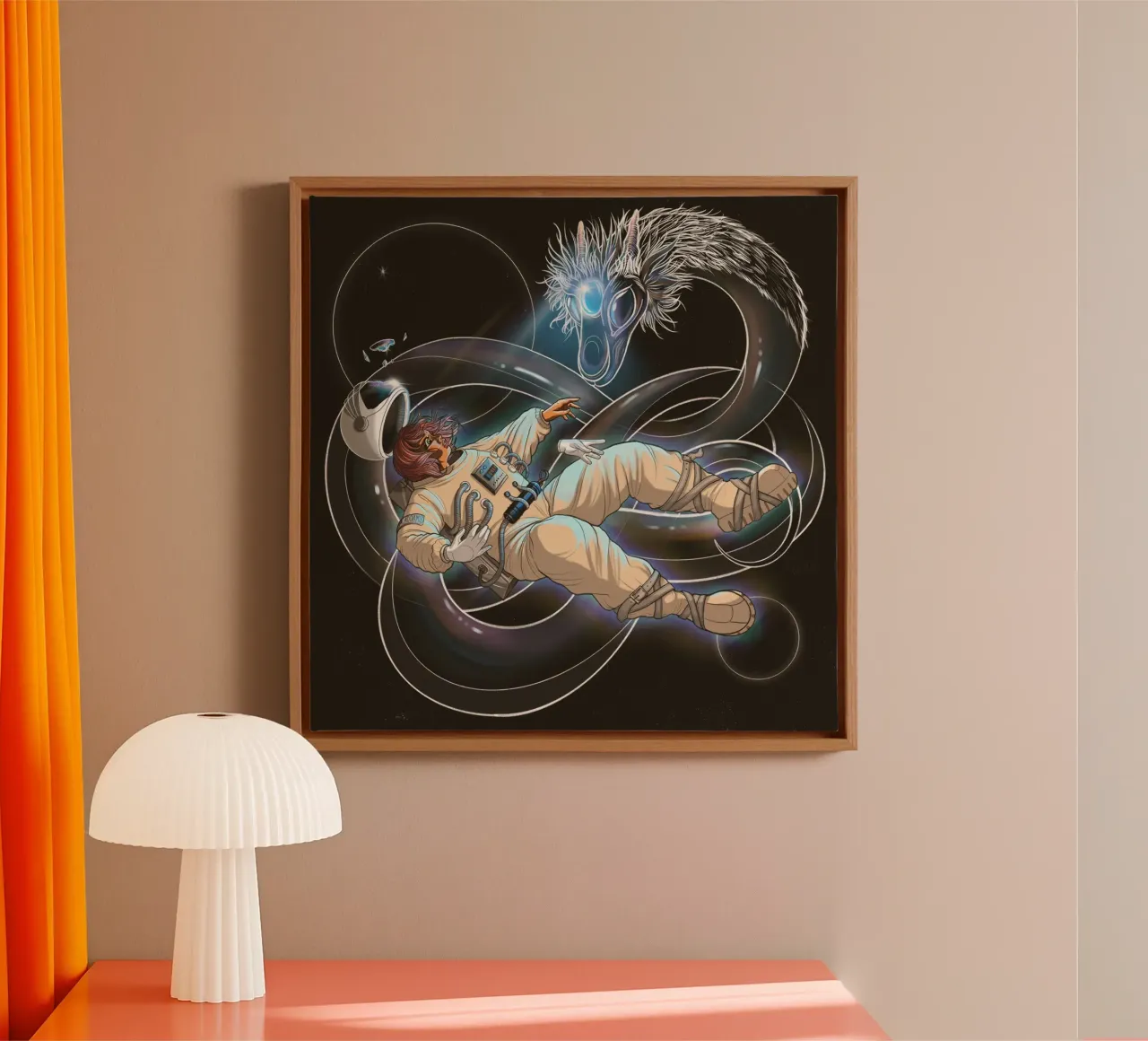 Space Dragon tela da Anny Addams